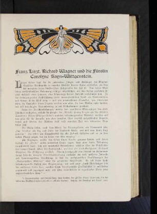 Franz Liszt, Richard Wagner und die Fürstin Carolyne Sayn-Wittgenstein