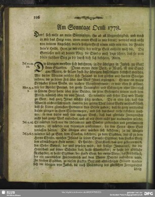 Am Sonntage Oculi 1778