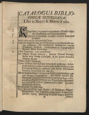 Libri in Majori & Minori Folio.