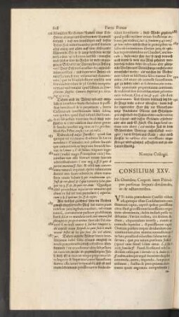 Consilium XXV.