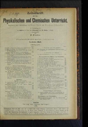 Fünfundzwanzigster Jahrgang. Sechstes Heft.