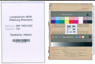 Entnazifizierung Helene Saatkamp , geb. 21.08.1891 (Kuechenhilfe)