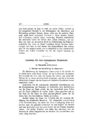 Leitsätze für den biologischen Unterricht