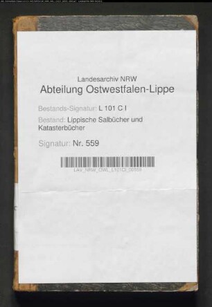 Meßbuch der Bauerschaft Herrentrup von 1819/20