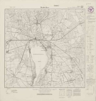 3761 (alte Nr.: 2058) Bentschen, Meßtischblatt (4cm - Karte)