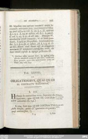 Tit. XXVIII. De Obligationibus, Quae Quasi Ex Contractu Nascuntur.