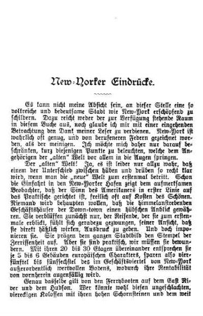New- Yorker Eindrücke