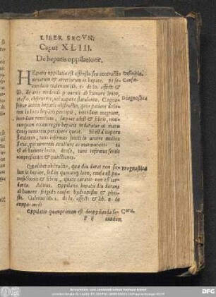 Caput XLIII. De hepatis oppilatione.