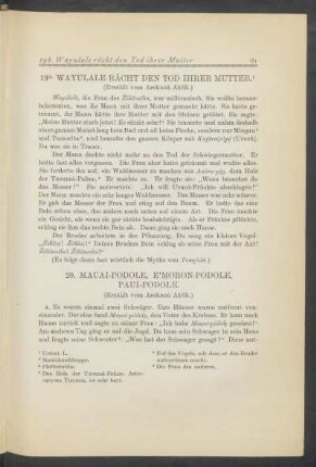 20. Mauaí-pódole, E'morón-pódole, Pauí-pódole. : (Erzählt vom Arekuná Akúli.)