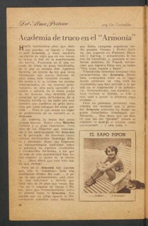 Academia de truco en el "Armonía" : Del alma porteña