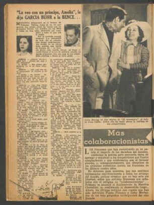 "La veo con un príncipe, Amelia", le dijo García Buhr a la Bence ...
