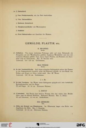 Gemälde, Plastik etc. (Nr. 27-76)