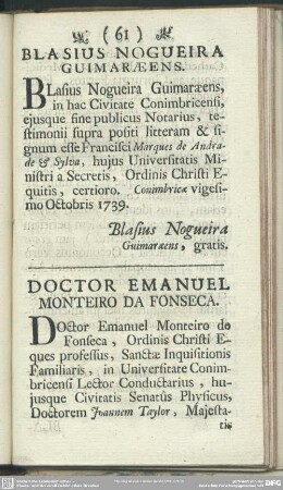 Doctor Emanuel Monteiro Da Fonseca