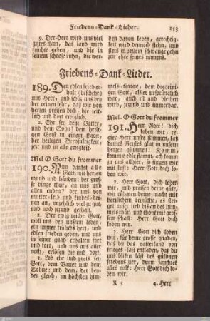 Friedens-Dank-Lieder.