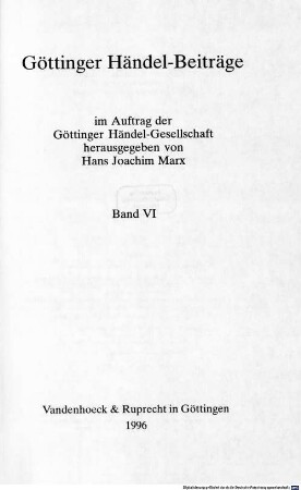 Göttinger Händel-Beiträge, 6
