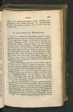 3. Untersuchung der Mineralwasser.