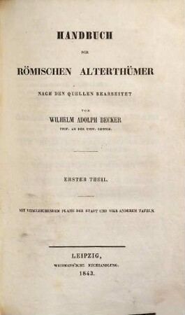 Handbuch der römischen Alterthümer, 1