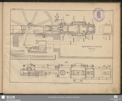 Liegende Maschine von Gebr. Sulzer in Winterthur