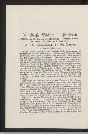 A. Durchbruchsschlacht bei St. Quentin