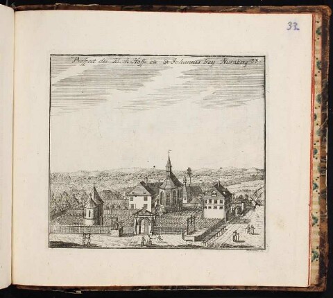 33 Prospect des Kirch-Hoffs zu St. Johannis bey Nurnberg. - Johannisfriedhof, Nürnberg
