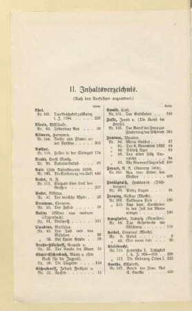 II. Inhaltsverzeichnis