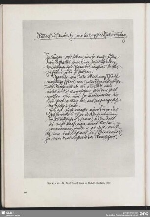 Ein Brief Rudolf Kochs an Rudolf Blanckertz, 1932