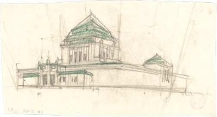Pfann, Paul; Nürnberg; Landesausstellung 1906, Kunstausstellungsgebäude - Perspektive