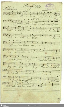 [Solo and coro:] Basso Solo