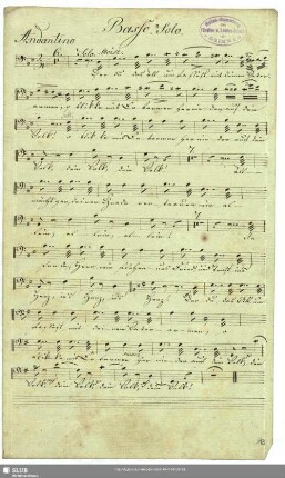 [Solo and coro:] Basso Solo