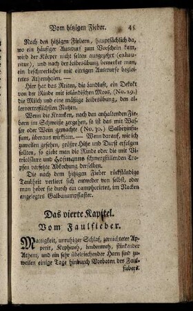 Das vierte Kapitel. Vom Faulfieber.