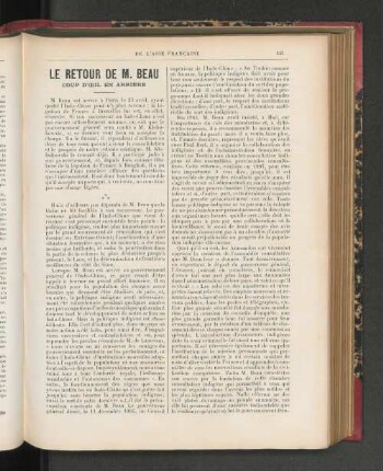 Le Retour de M. Beau.