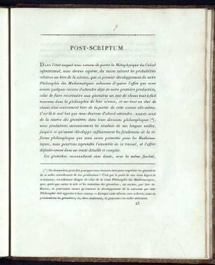 Post-Scriptum.