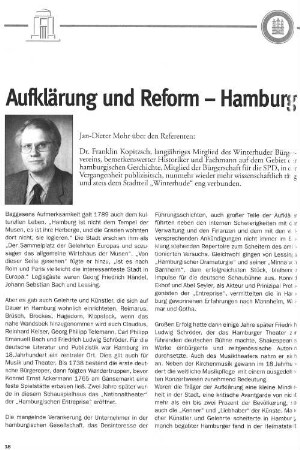 Aufklärung und Reform - Hamburg als Beispiel, Teil 3