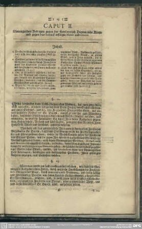 Caput II. Meiningisches gegen die Freyherrlich Diemarische Klage und gegen das darauf erfolgte Mandat und Citation