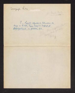 2. Ansprache gelegentlich der Uebernahme des Vorsitzes im dritten, Leipziger Congress der Gesellschaft für Hochschulpaedagogik, am 17 Oktober 1912