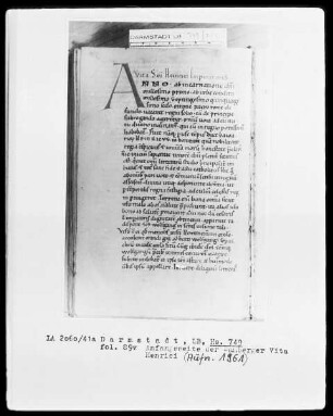 Sammelhandschrift, Hrabanus Maurus und andere — Initiale A (nno), Folio 89 veso