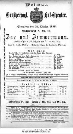 Zar und Zimmermann