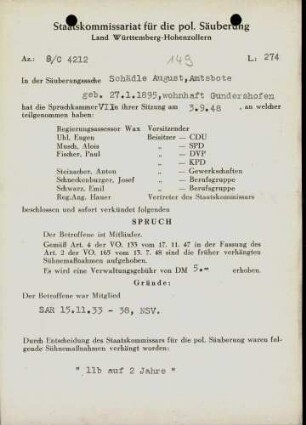 Schädle, August