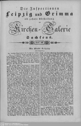 Die Stadt Leipzig, Die Parochie Lützschena und Hänichen mit Quasnitz (Beschluß), Hänichen, Sachsendorf : 17. Lieferung