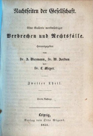 Nachtseiten der Gesellschaft : eine Gallerie merkwürdiger Verbrechen und Rechtsfälle, 2