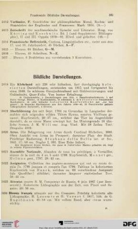 Bildliche Darstellungen (Nr. 2418-2467)