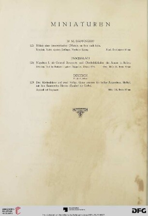Miniaturen (Nr. 123-125)