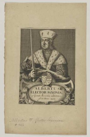 Bildnis des Albertus III. Elector Saxoniae