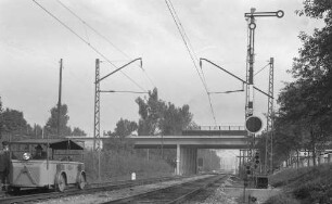 Wendlingen Autobahnbrücke Motordraisine