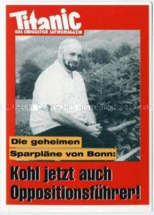 Satirische Postkarte zu Helmut Kohl