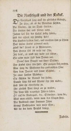 Die Nachtigall und der Kukuk