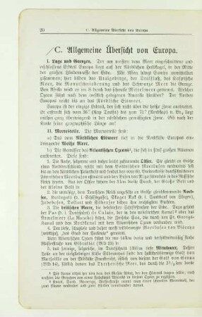 C. Allgemeine Übersicht von Europa