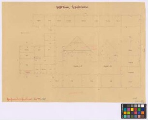 Hohendrosedow ([Landkreis Greifenberg]): Bauernhaus Timm. - Wohnhaus (Grundriss, Querschnitt C-D). - Kuhstall (Grundriss). - Scheune (Grundriss, Querschnitt A-B). - Pferde- und Geflügelstall (Grundriss)