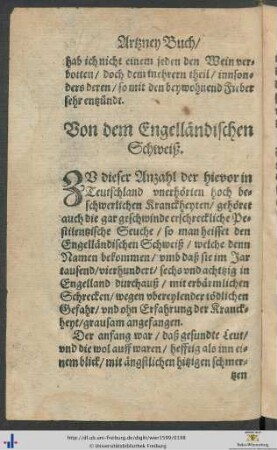 Von dem Engelländischen Schweiß