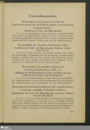 Unterrichtsanstalten